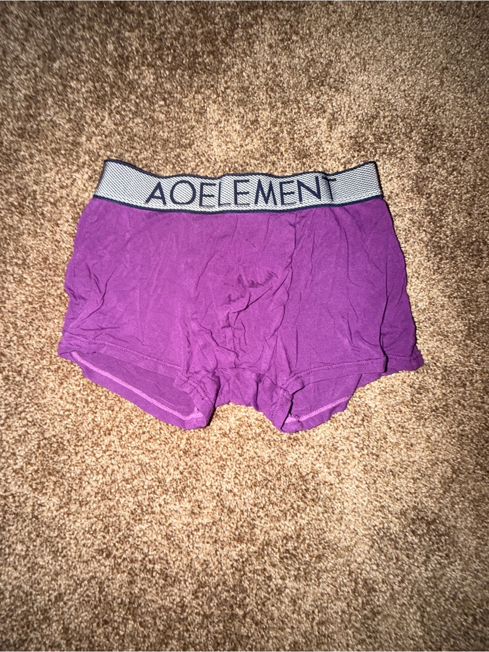 Aoelement purple  men’s medium ball supporting boxer briefs